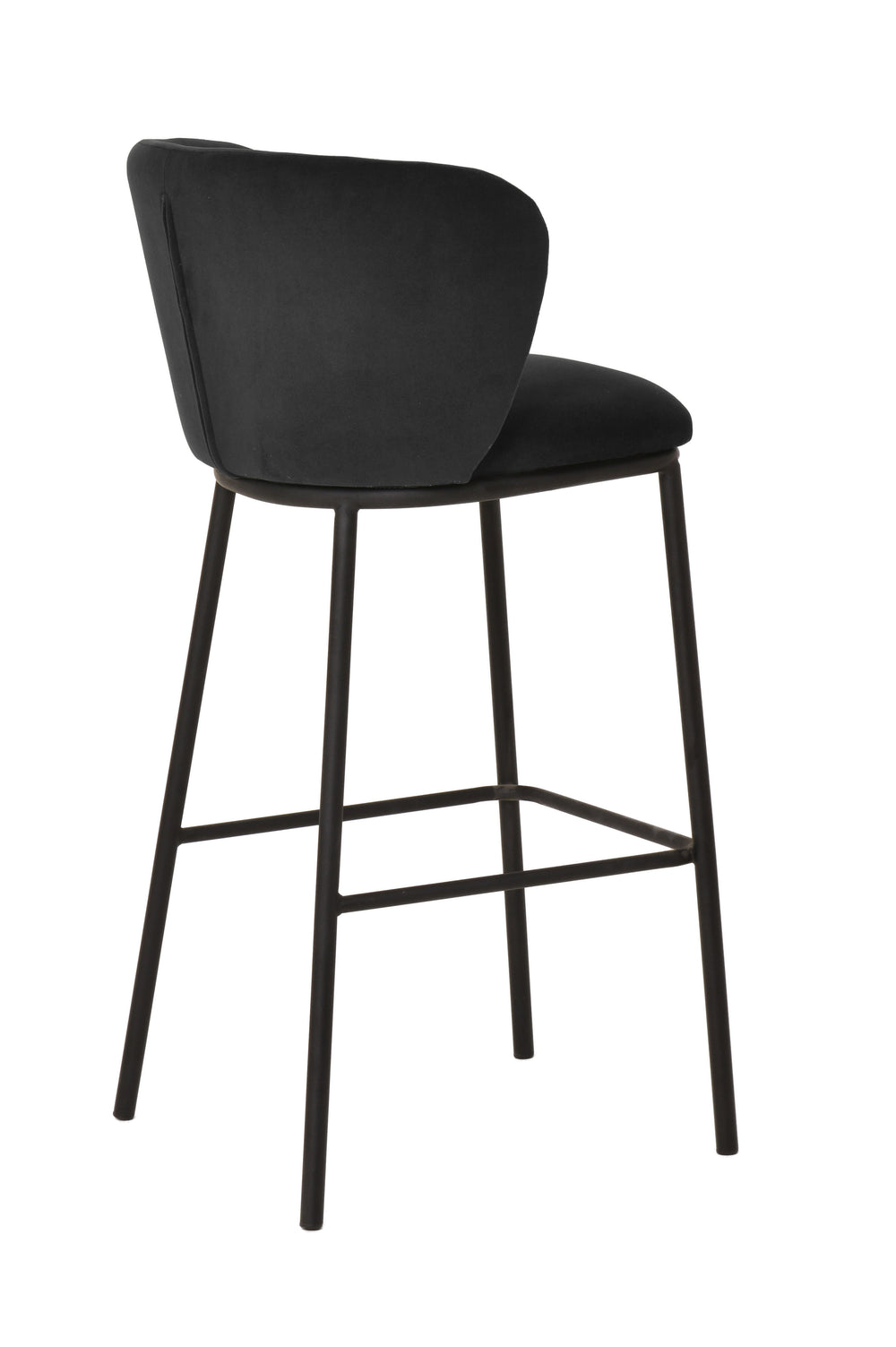 Zampatti Bar Stool Black Velvet - Future Classics Furniture