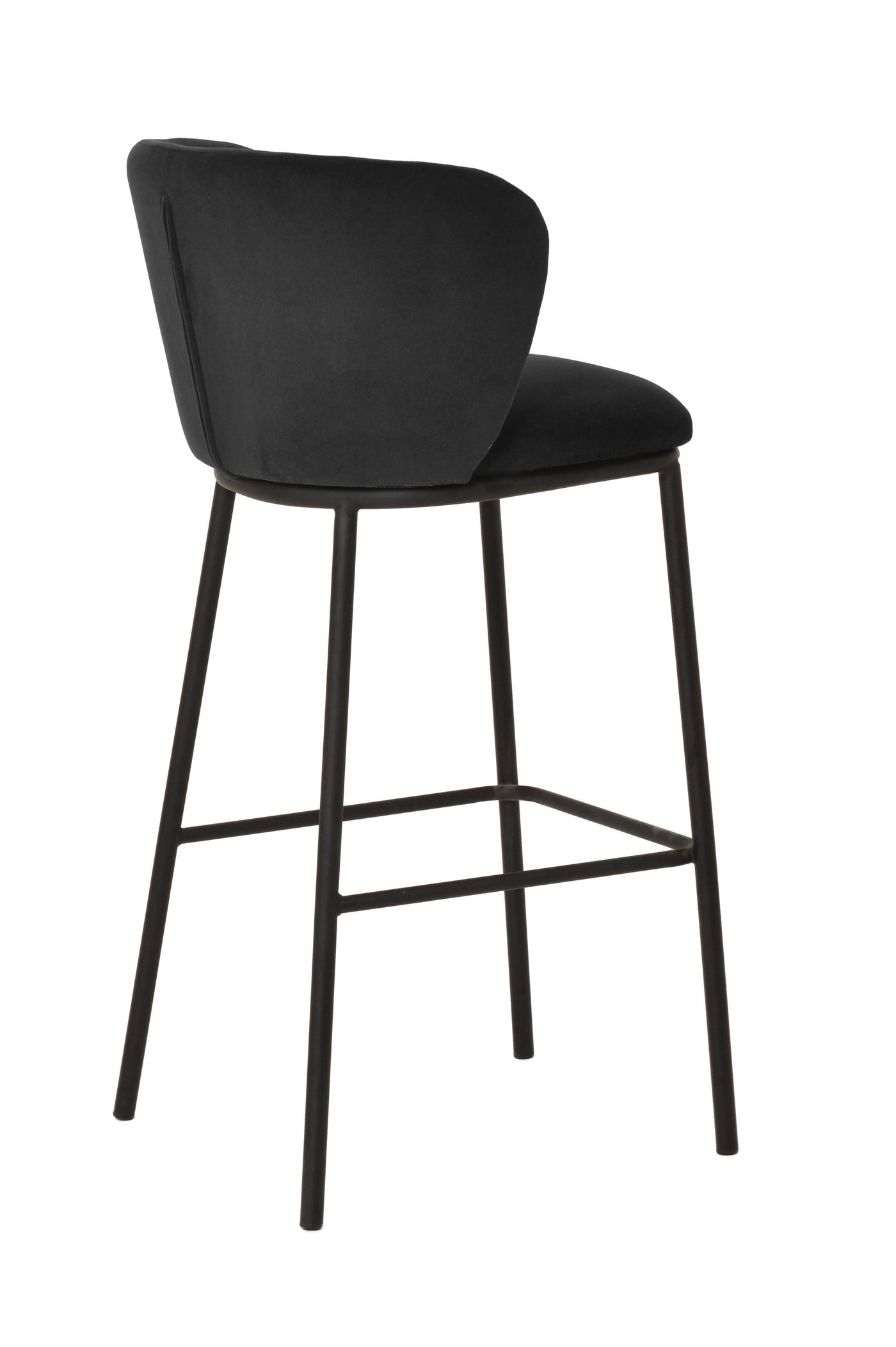 Zampatti Bar Stool Black Velvet