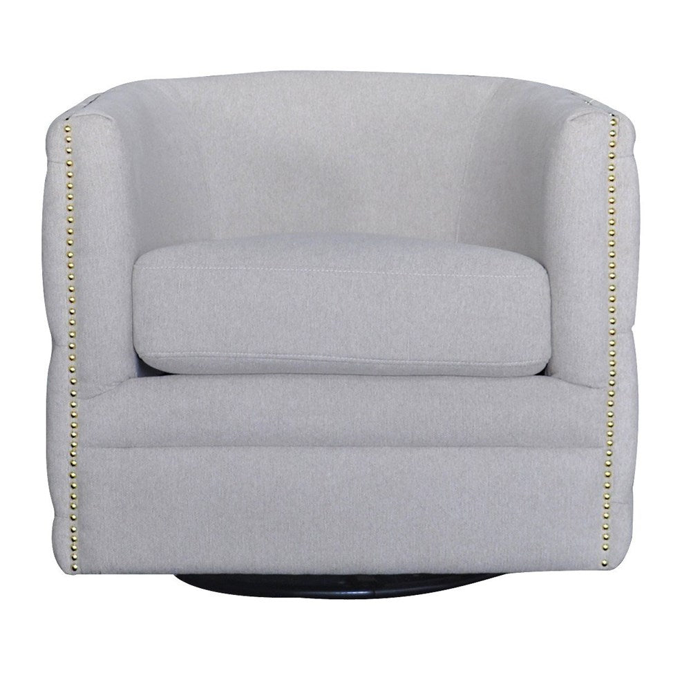Creed Swivel Chair Creme Linen