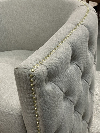 Creed Swivel Chair Creme Linen
