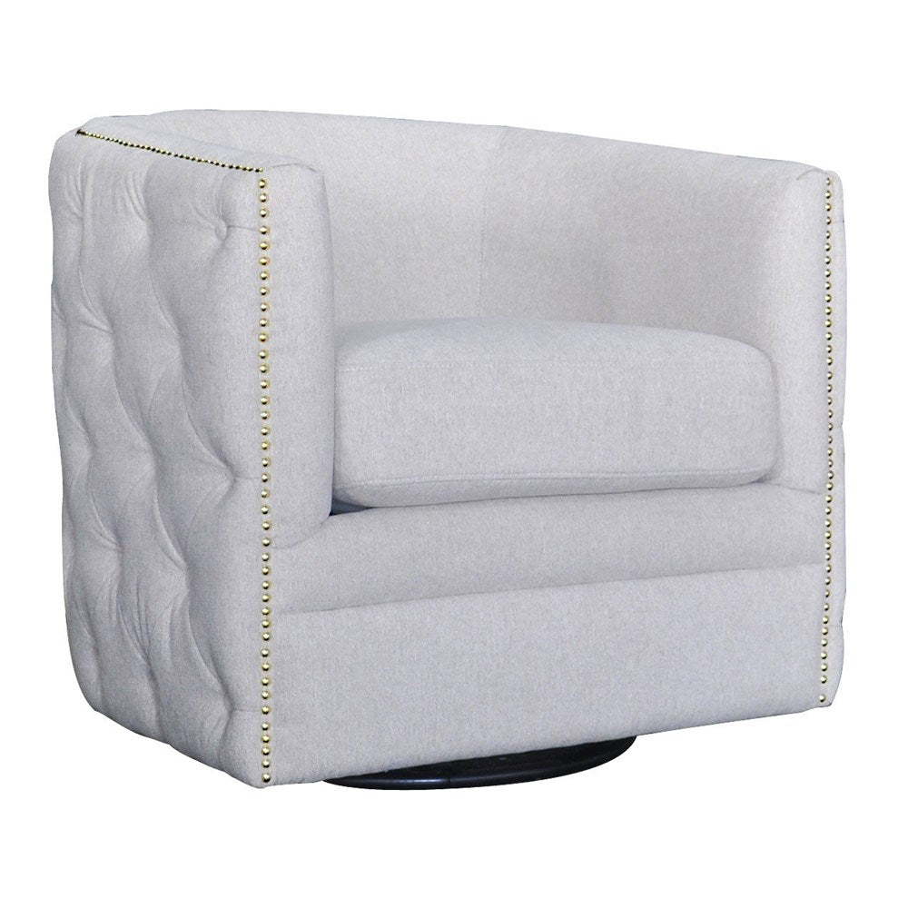 Creed Swivel Chair Creme Linen