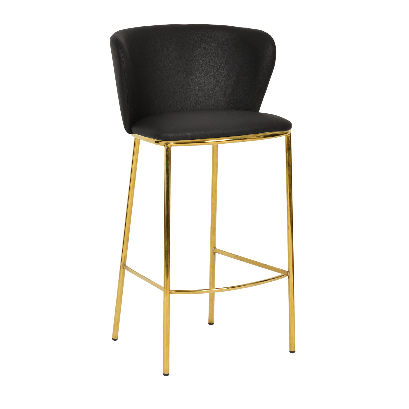 Abby Bar Stool Black Leather Look
