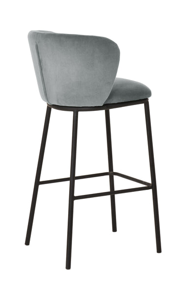 Zampatti Bar Stool Grey Velvet