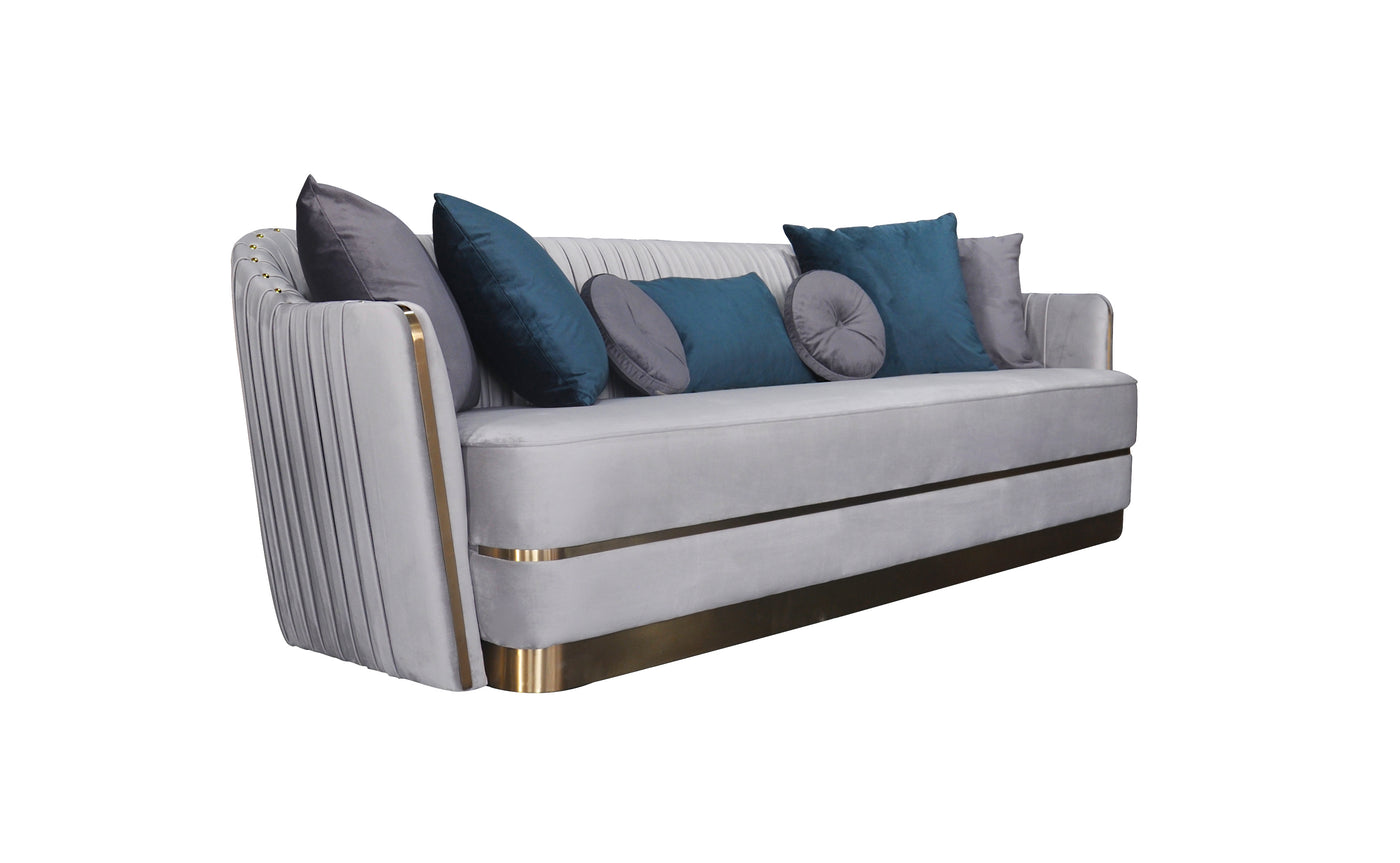 Stallone 3 Seater Sofa Grey