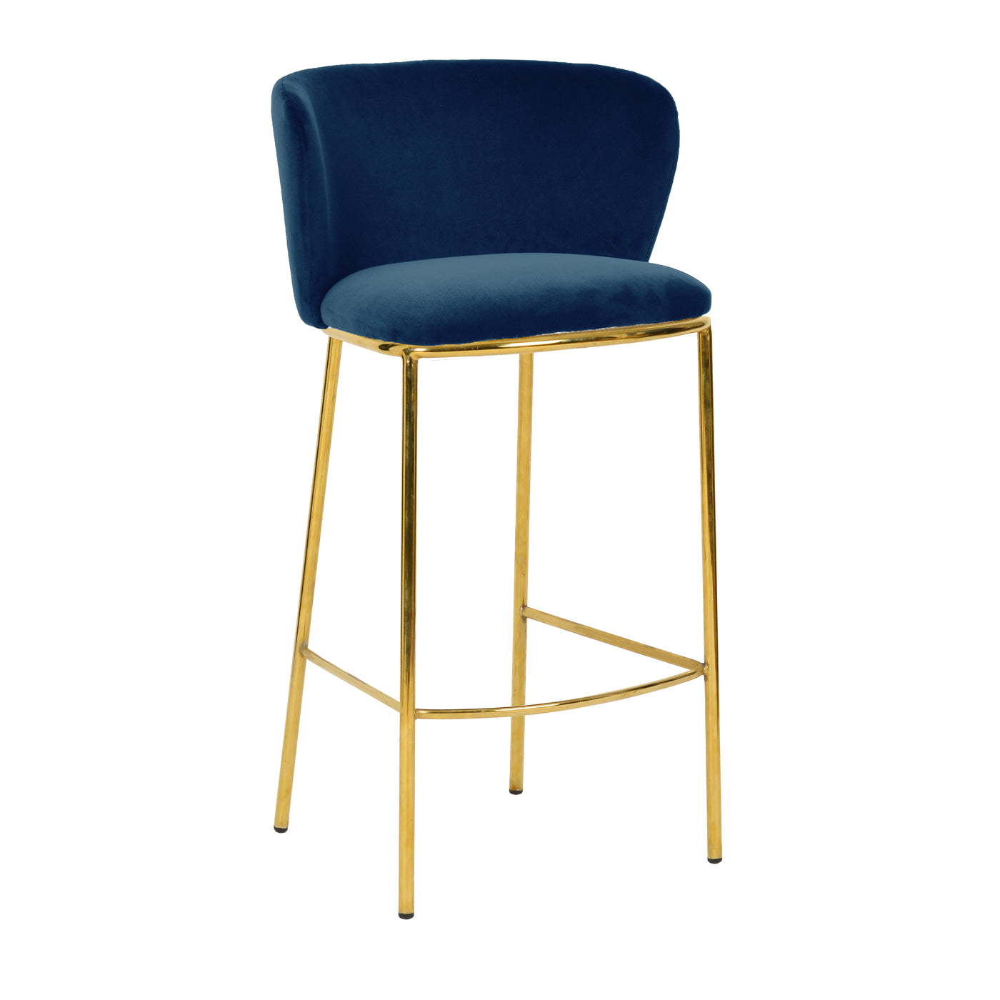 Abby Bar Stool Navy Velvet