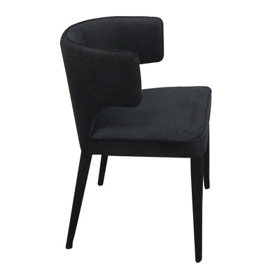 Portofino Dining Chair Black Velvet