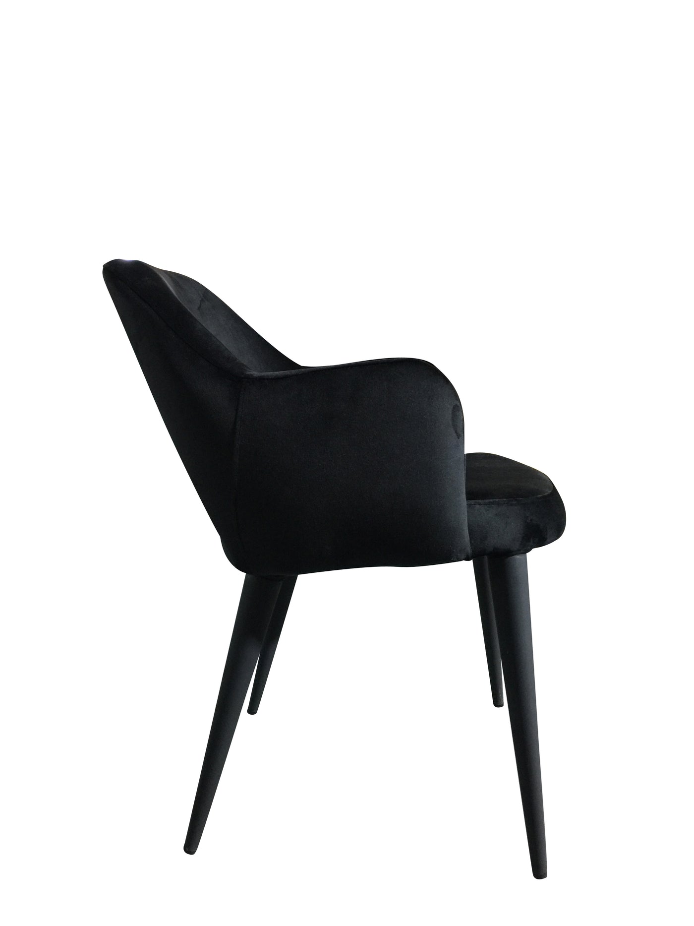 Terrazo Dining Chair Black Velvet