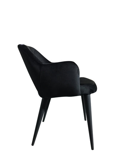 Terrazo Dining Chair Black Velvet