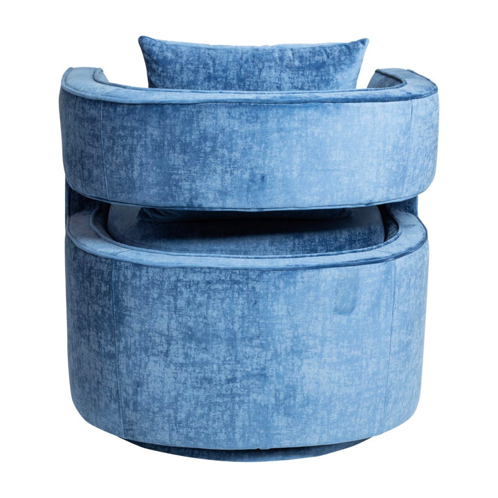 Rhonda Swivel Chair Crushed Blue - Future Classics Furniture