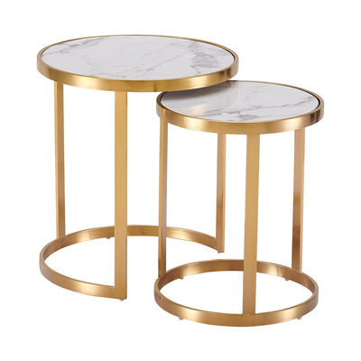 Splendour Side Table Set White