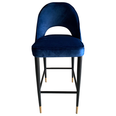 Bourdain Bar Stool Navy Velvet