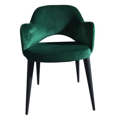 Terrazo Dining Chair Green Velvet