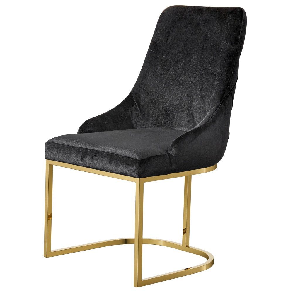 Fontaine Dining Chair Black Velvet