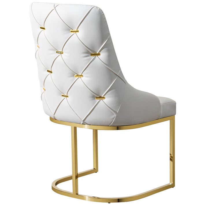 Fontaine Dining Chair White Leather Look - Future Classics Furniture