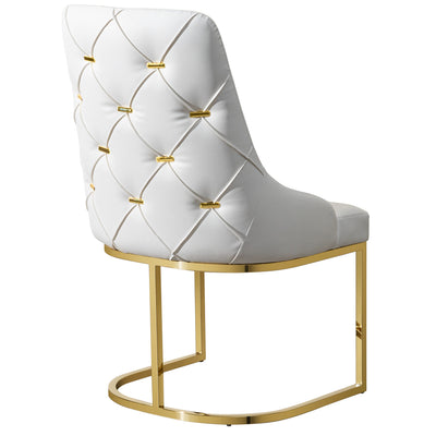 Fontaine Dining Chair White Leather Look