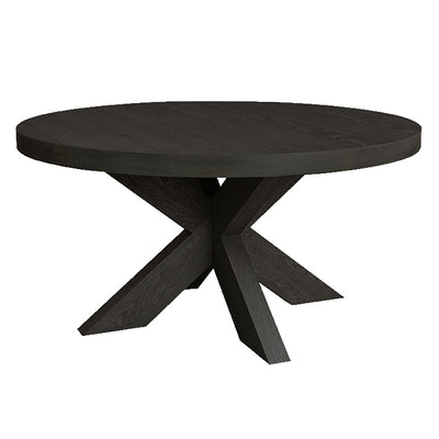 Cubano Round Dining Table Black - 1.5m