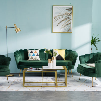 Murcia 2 Seater Green Velvet