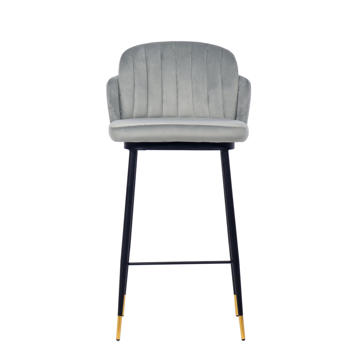 Talulah Bar Stool Grey Velvet