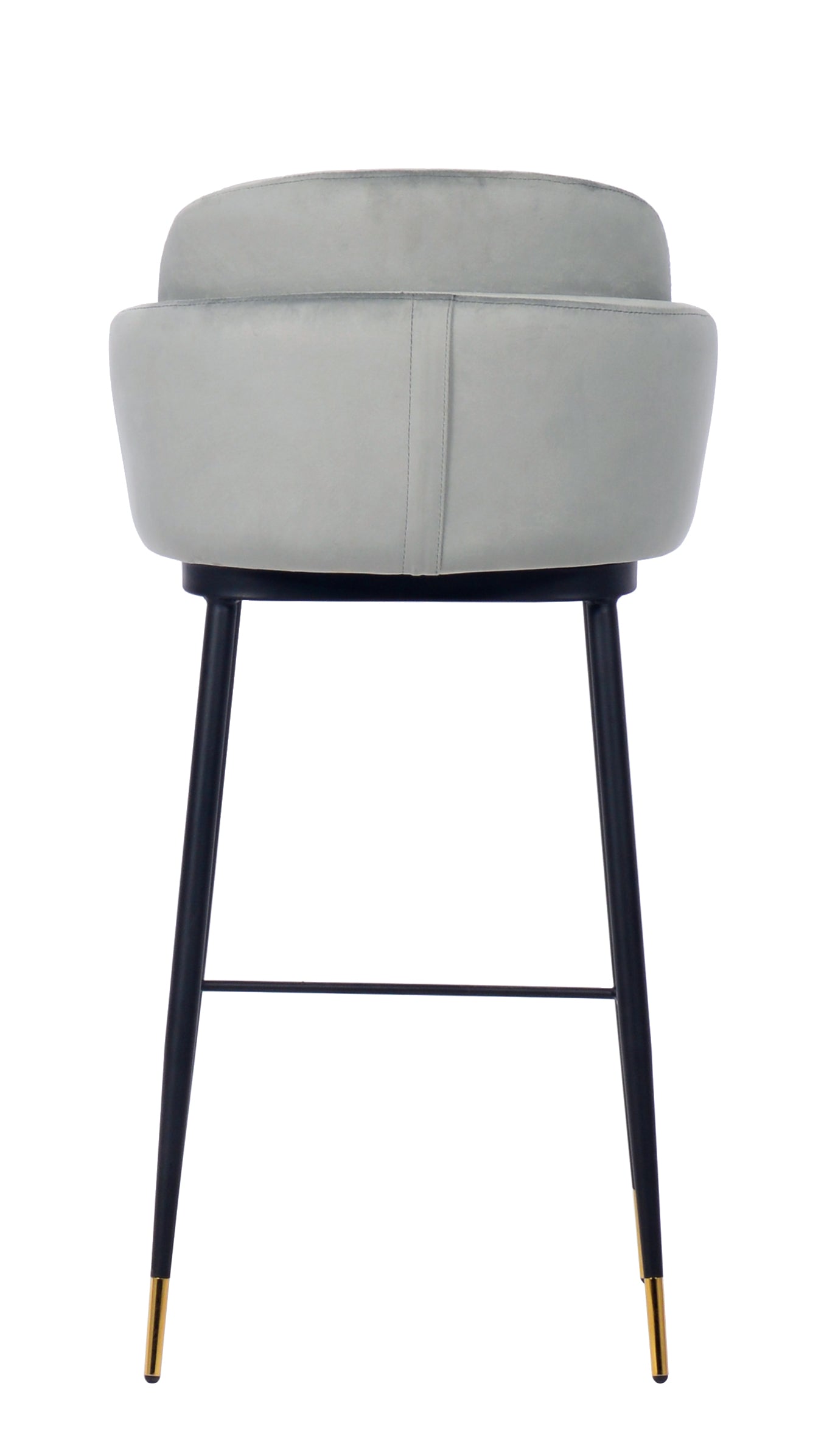 Talulah Bar Stool Grey Velvet