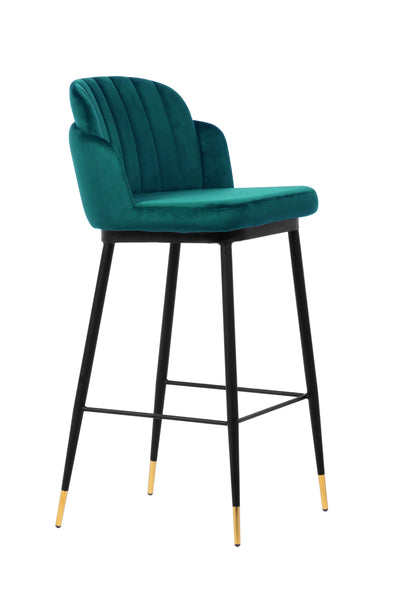 Talulah Bar Stool Green Velvet