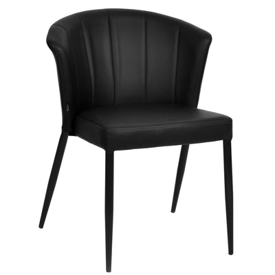 Francois Dining Black Leather Look