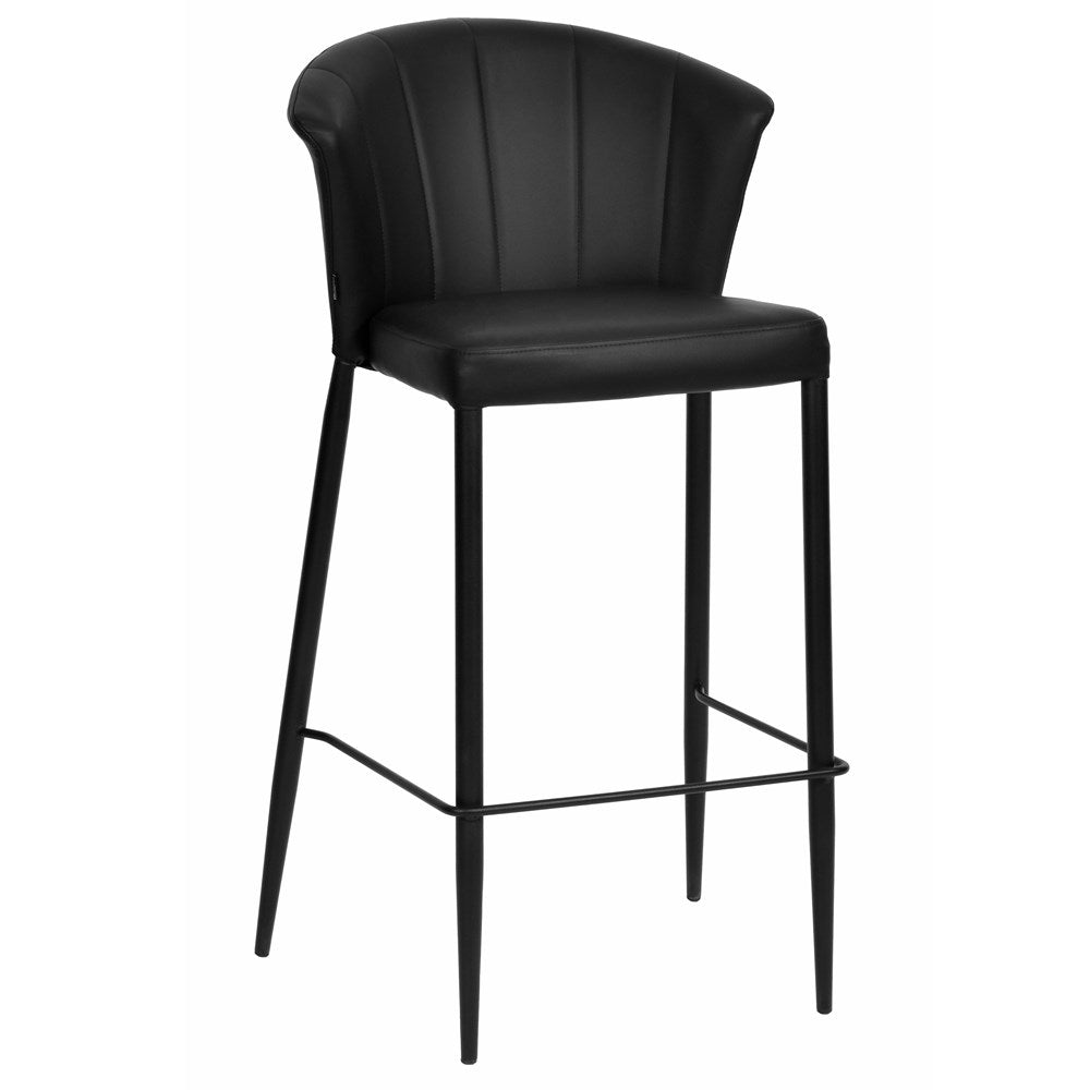 Francois Stool Black Leather Look
