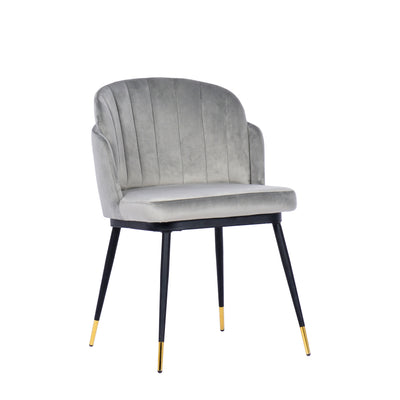 Talulah Dining Chair Grey Velvet