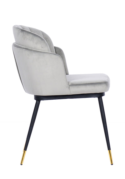 Talulah Dining Chair Grey Velvet