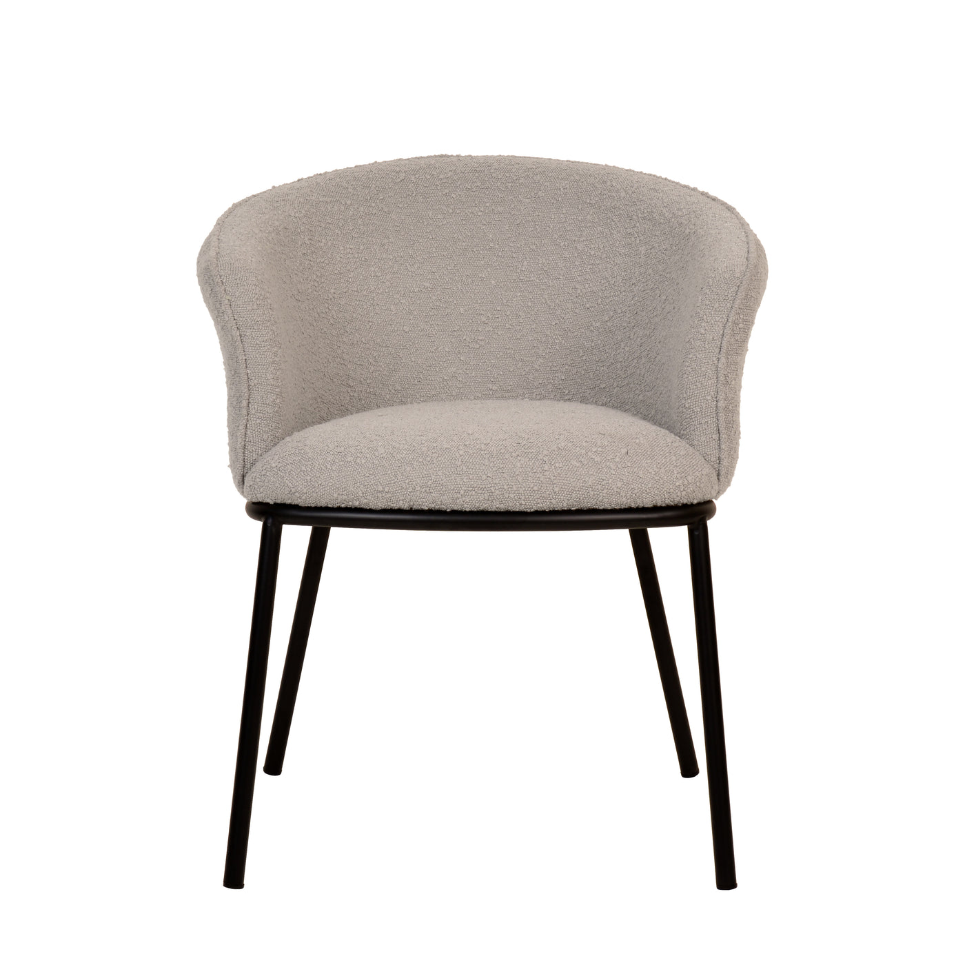 Zimmerman Dining Chair Grey Boucle - Future Classics Furniture