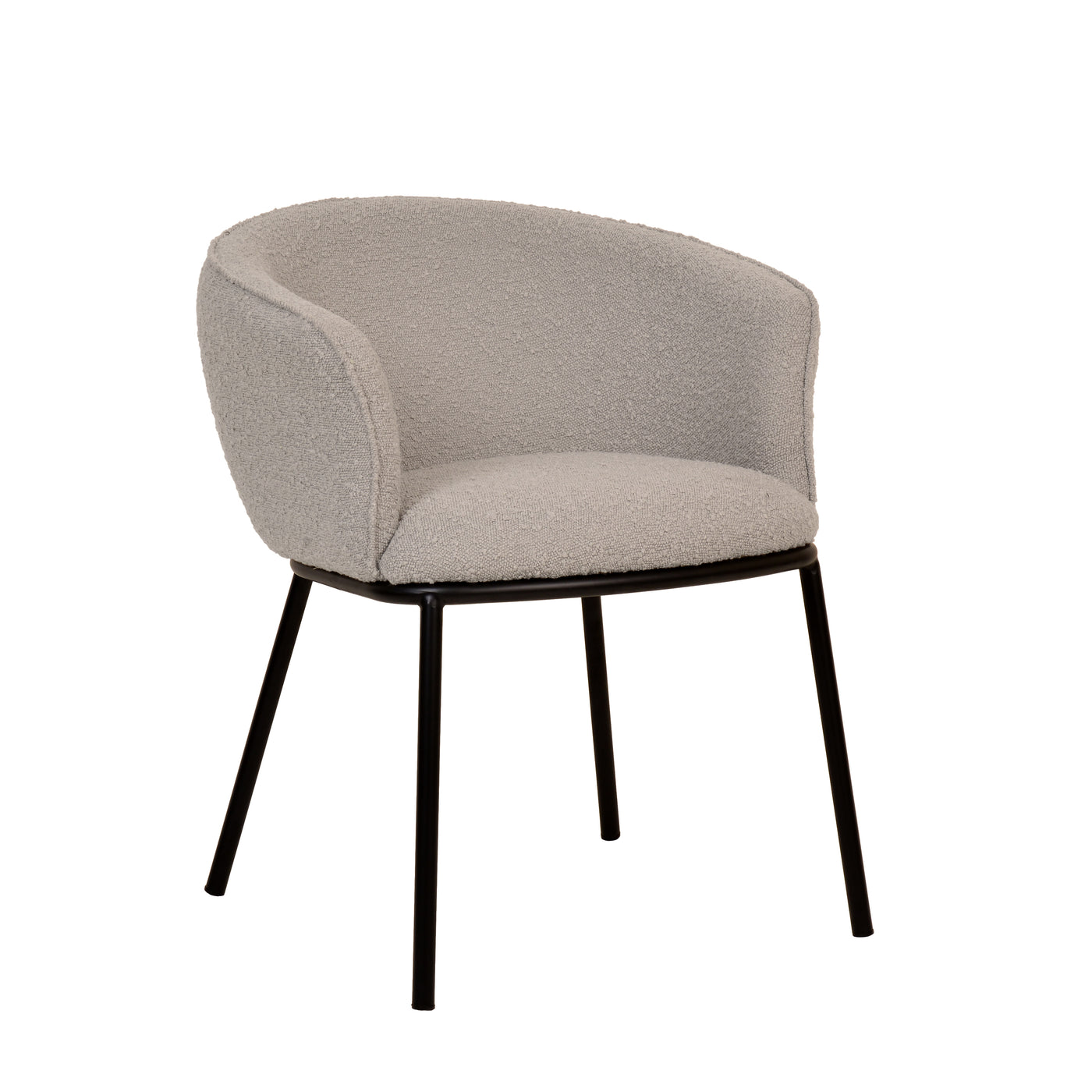Zimmerman Dining Chair Grey Boucle