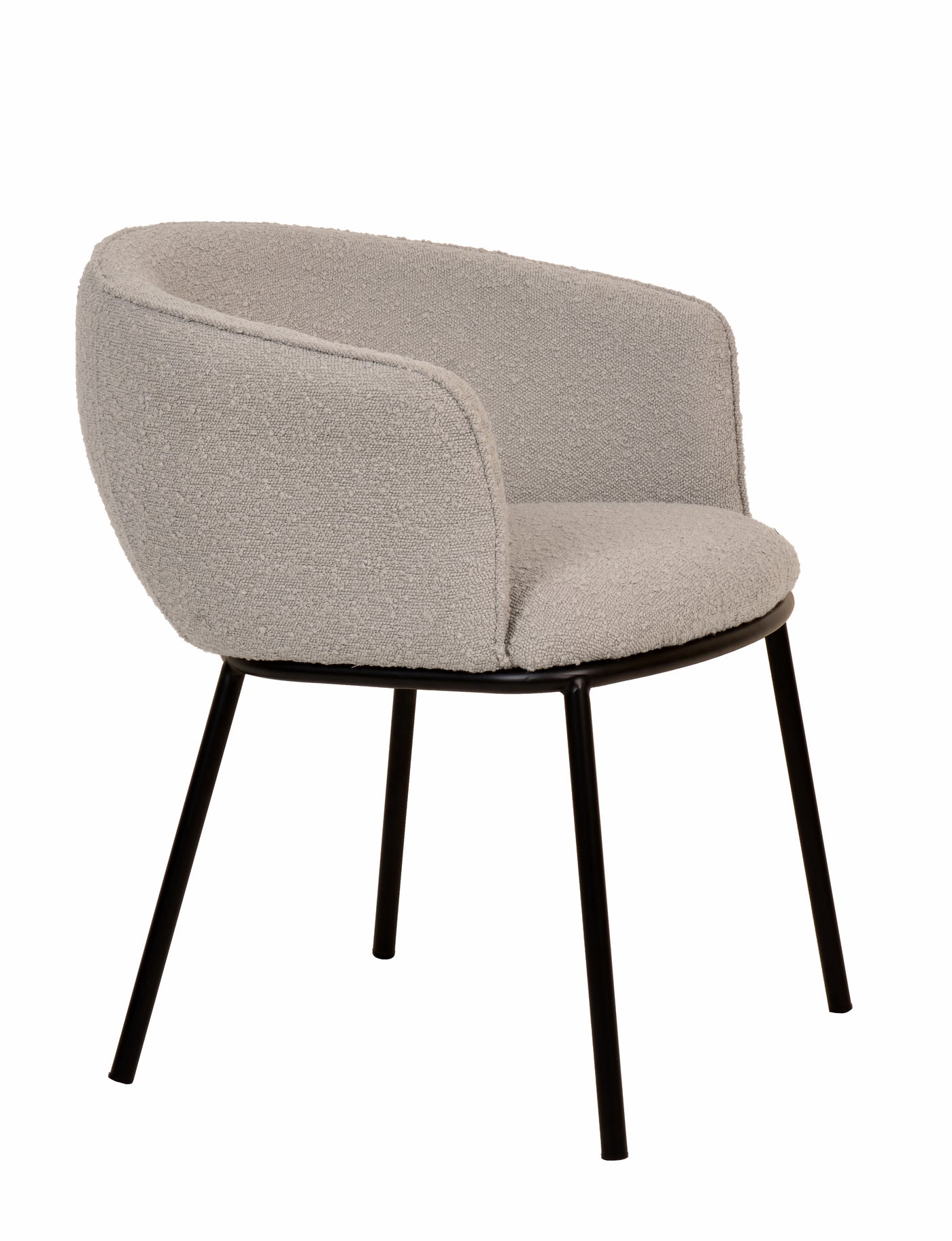 Zimmerman Dining Chair Grey Boucle - Future Classics Furniture