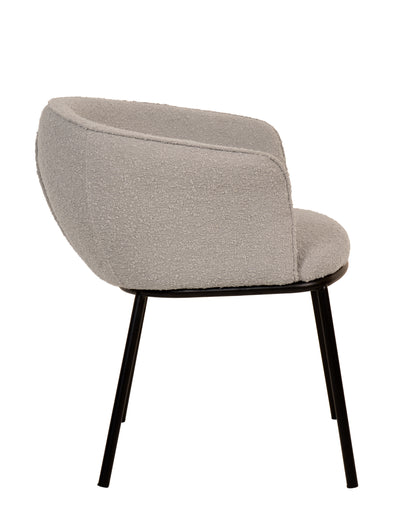 Zimmerman Dining Chair Grey Boucle - Future Classics Furniture