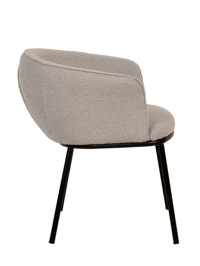 Zimmerman Dining Chair Grey Boucle