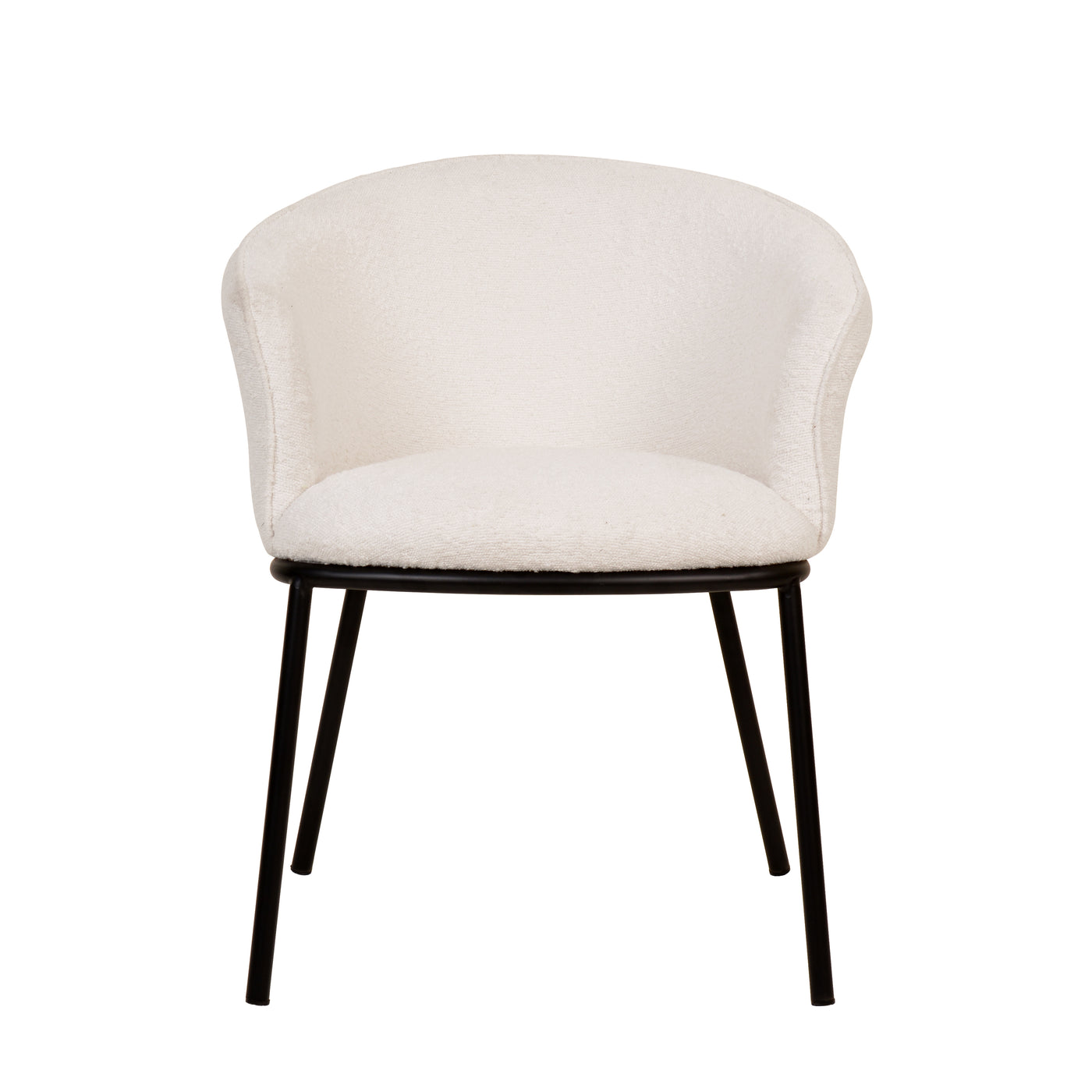 Zimmerman Dining Chair White Boucle - Future Classics Furniture