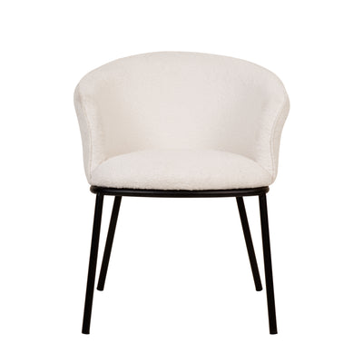 Zimmerman Dining Chair White Boucle