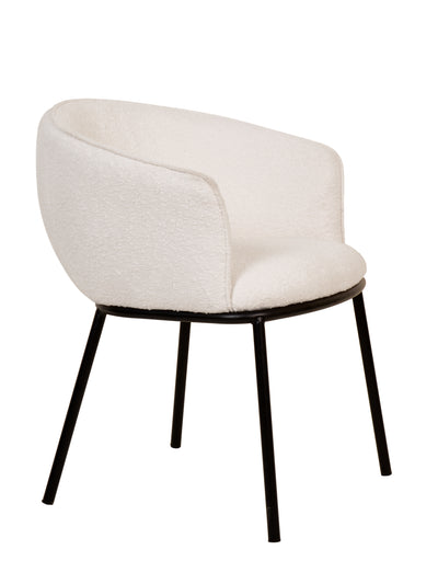 Zimmerman Dining Chair White Boucle - Future Classics Furniture