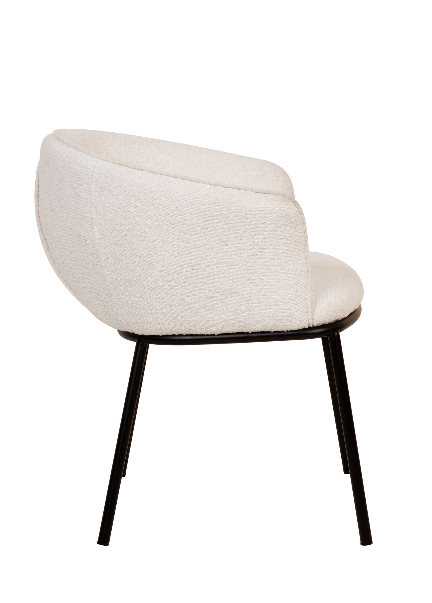 Zimmerman Dining Chair White Boucle - Future Classics Furniture