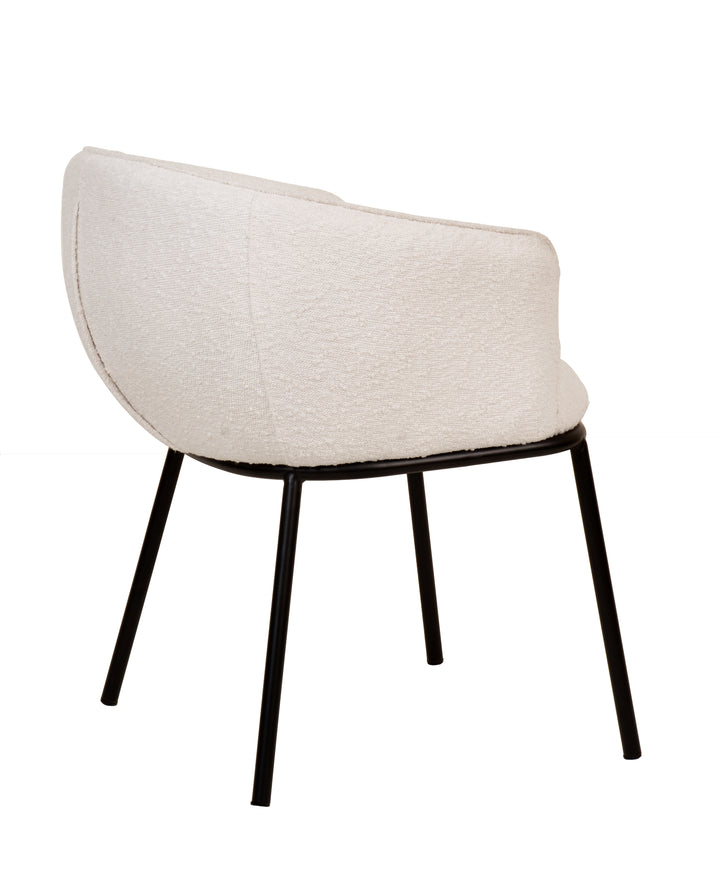 Zimmerman Dining Chair White Boucle - Future Classics Furniture
