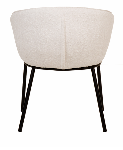 Zimmerman Dining Chair White Boucle - Future Classics Furniture