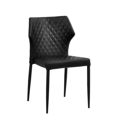 Camilla Dining Chair Black Leather Look - Future Classics Furniture