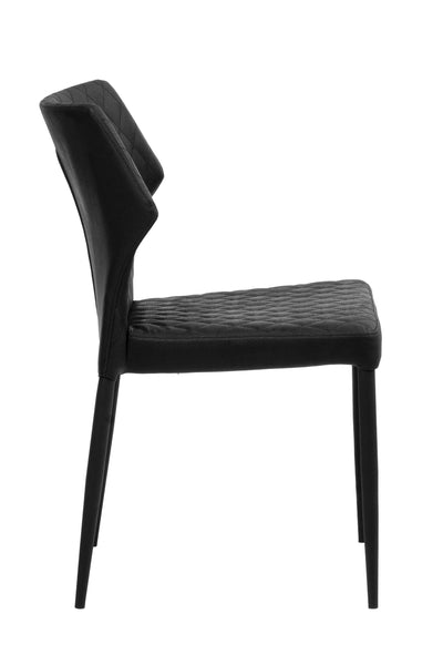 Camilla Dining Chair Black Leather Look
