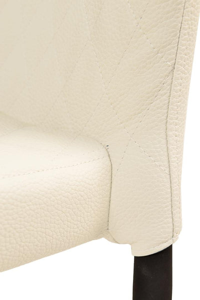 Camilla Dining Chair Cream Leather Look
