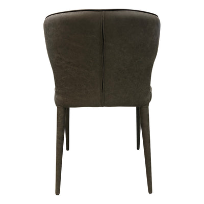 Portofino Dining Chair Mottled Grey Leather Look
