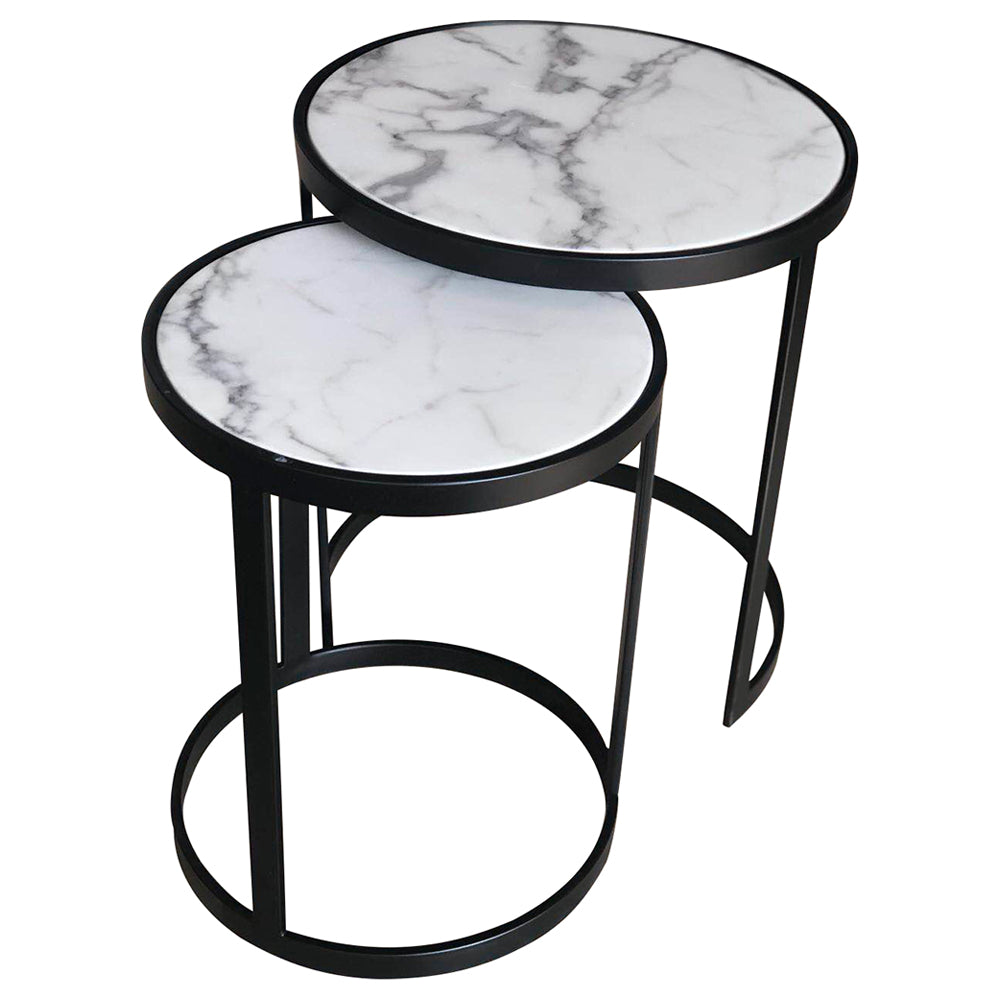 Glory Side Table Set White