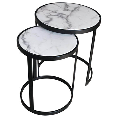 Glory Side Table Set White