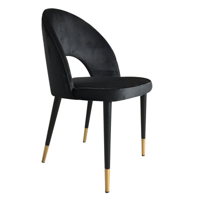 Bourdain Dining Chair Black Velvet