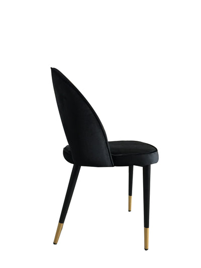 Bourdain Dining Chair Black Velvet