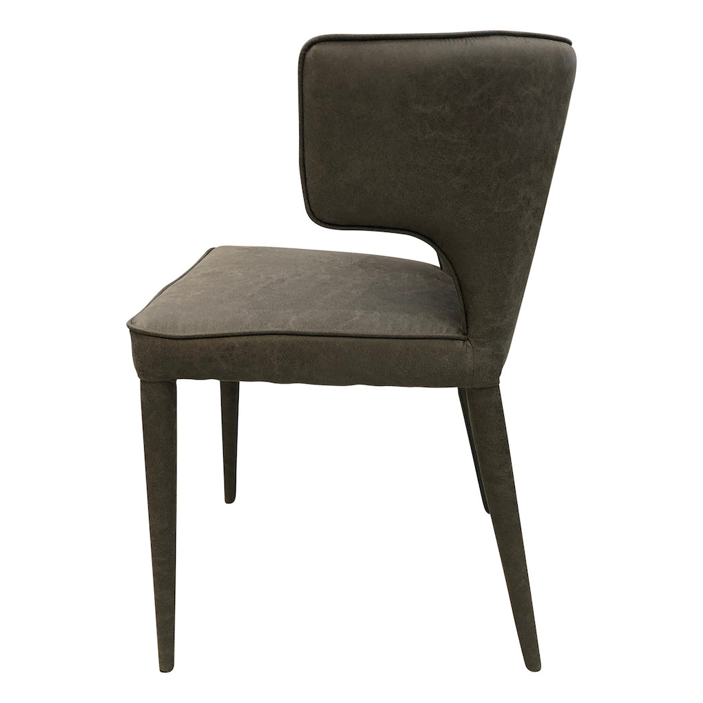 Portofino Dining Chair Mottled Grey Leather Look - Future Classics Furniture