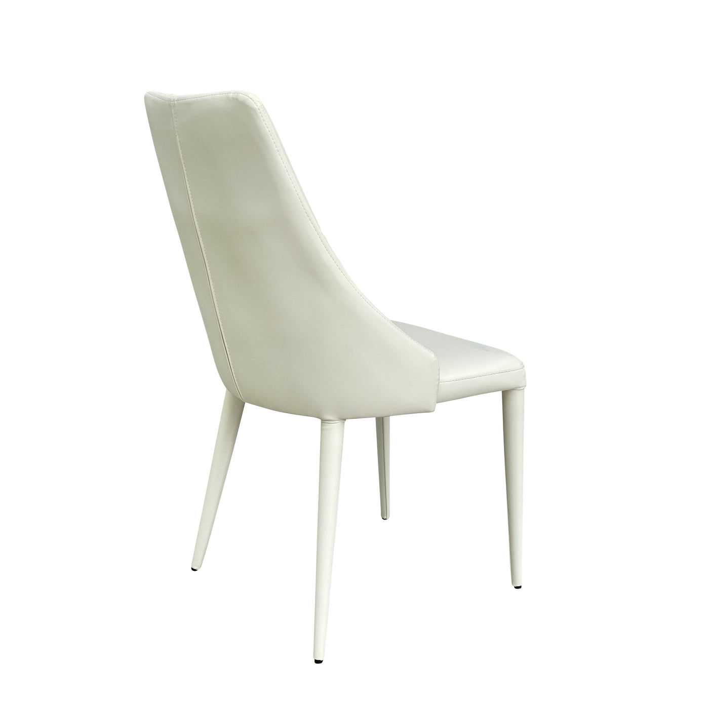 Bergamo Dining Chair Cream Leather Look