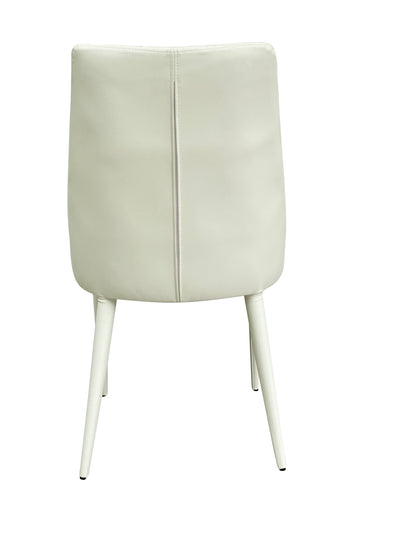 Bergamo Dining Chair Cream Leather Look